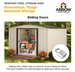 Arrow Newport 10 ft. x 12 ft. Galvanized Metal Shed Sliding Lockable Doors 2 - Tone Eggshell Coffee - resaled - Arrow - 026862106841