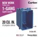 Carlon 100x 1 - Gang 20 cu. in. New Work PVC Electrical Outlet Box Case B120A - UPC - resaled - Carlon - 034481020608