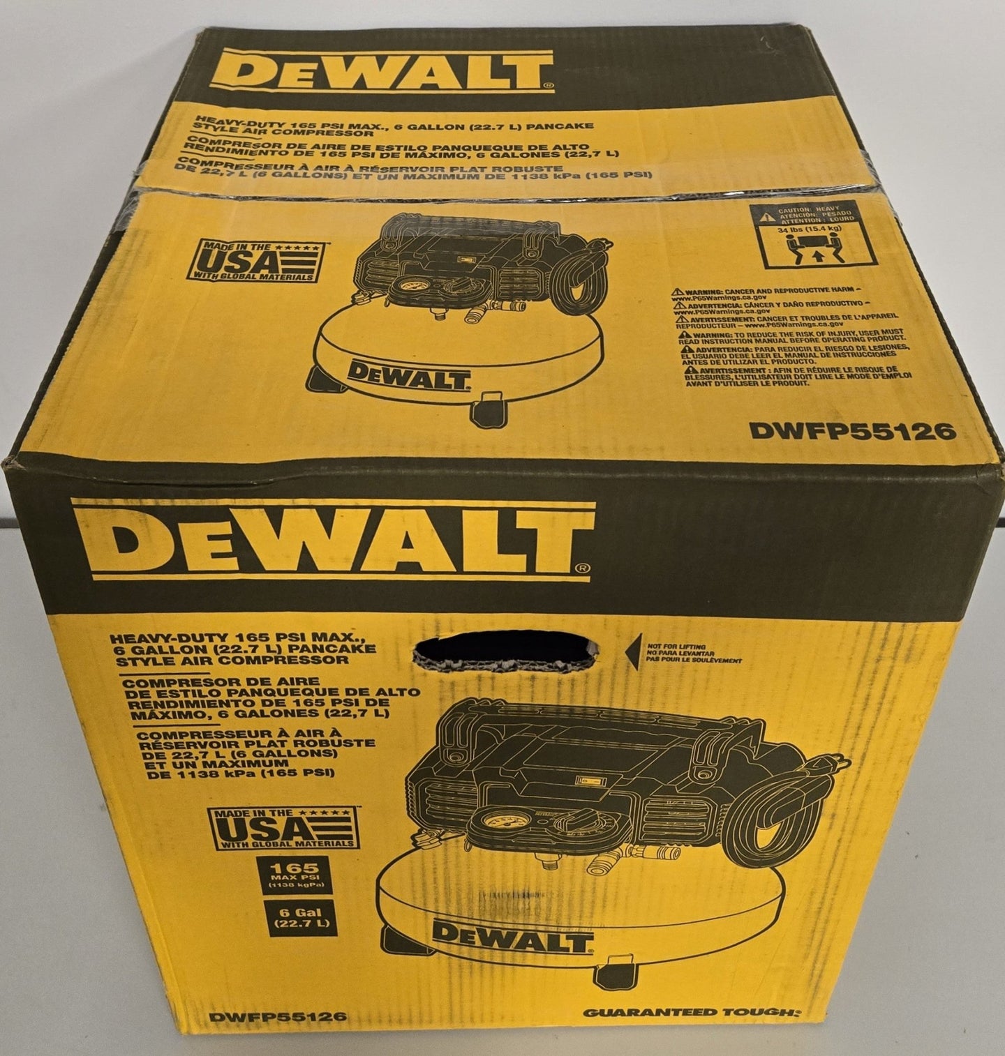 Dewalt 6 Gal. 165 PSI Electric Pancake Air Compressor DWFP55126 - resaled - Dewalt - 885911351409