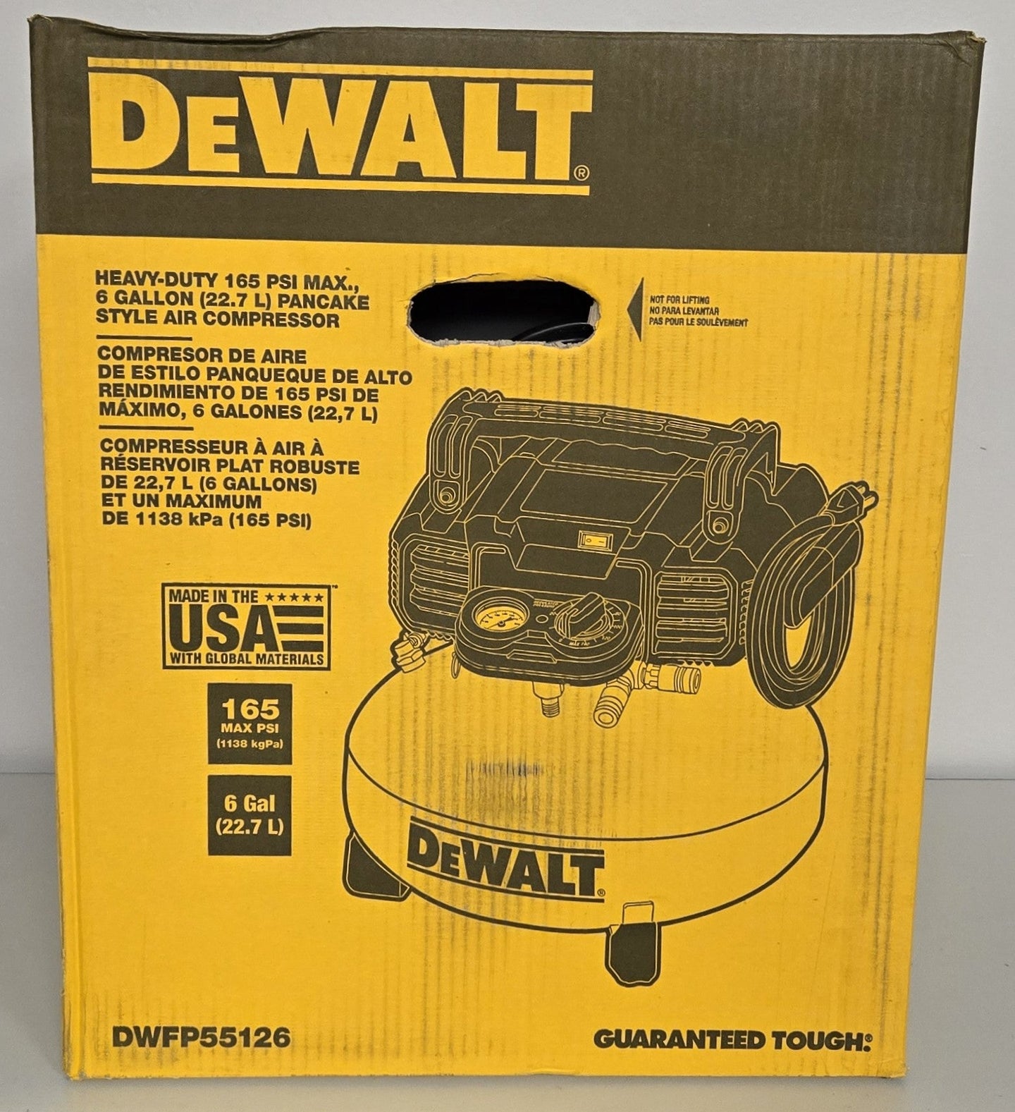 Dewalt 6 Gal. 165 PSI Electric Pancake Air Compressor DWFP55126 - resaled - Dewalt - 885911351409