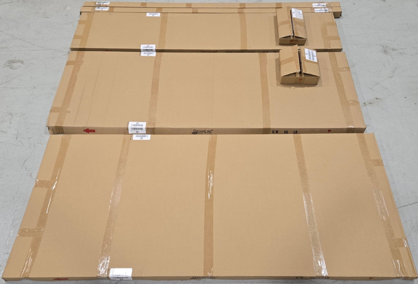 DreamLine Unidoor - X 67 in. to 67.5 in. x 72 in. Frameless Hinged Shower Door Matte Black D3291472L - 09 - resaled - DreamLine - 849388045803