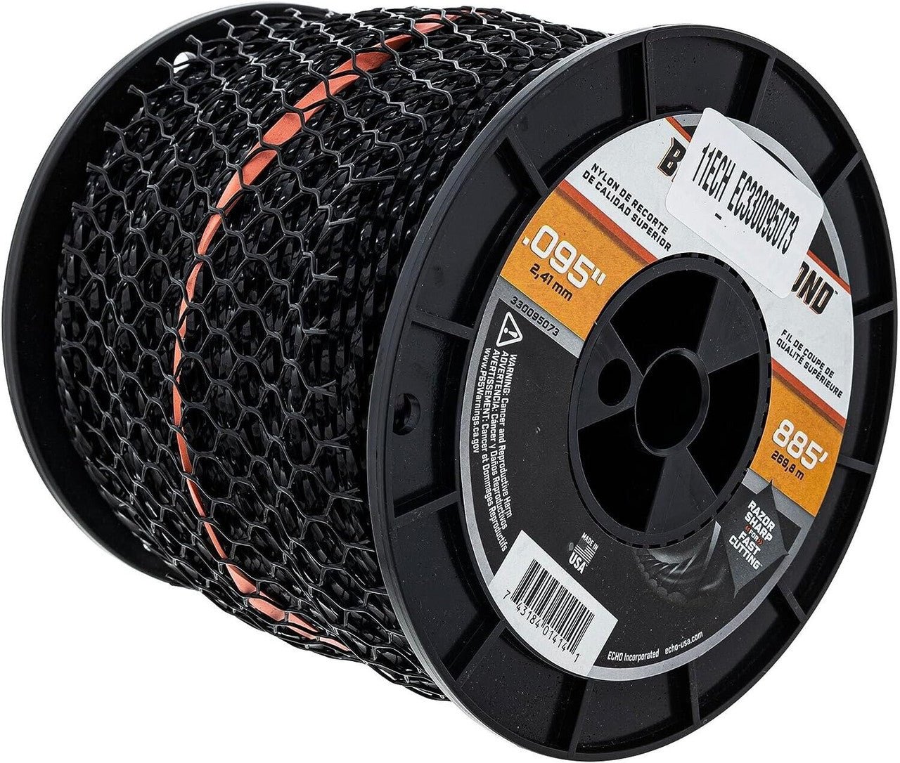 Echo Black Diamond Medium Trimmer Line .095 in. x 885 ft. Roll Spool 330095073 - resaled - Echo - 743184014141