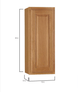 Hampton Bay 12 in. W x 12 in. D x 30 in. H Assembled Wall Kitchen Cabinet Medium Oak KW1230 - MO - resaled - Hampton Bay - 094803042367