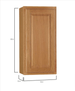 HAMPTON BAY 15 in. W x 12 in. D x 30 in. H Assembled Wall Kitchen Cabinet Medium Oak KW1530 - MO - resaled - Hampton Bay - 094803042374