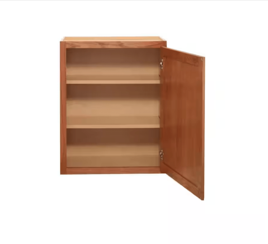 Hampton Bay 24 in. W x 12 in. D x 30 in. H Assembled Wall Kitchen Cabinet Medium Oak KW2430 - MO - resaled - Hampton Bay - 094803042398