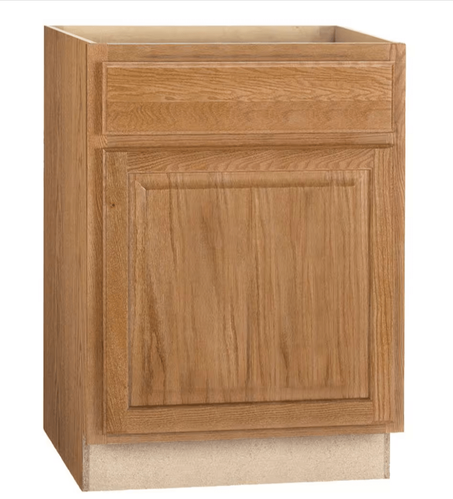 Hampton Bay 24 in. W x 24 in. D x 34.5 in. H Assembled Base Kitchen Cabinet in Medium Oak KB24 - MO - resaled - Hampton Bay - 094803042497