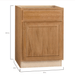 Hampton Bay 24 in. W x 24 in. D x 34.5 in. H Assembled Base Kitchen Cabinet in Medium Oak KB24 - MO - resaled - Hampton Bay - 094803042497