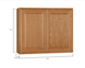 HAMPTON BAY 36 in. W x 12 in. D x 30 in. H Assembled Wall Kitchen Cabinet Medium Oak KW3630 - MO - resaled - Hampton Bay - 094803174587