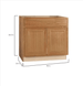 Hampton Bay 36 in. W x 24 in. D x 34.5 in. H Assembled Sink Base Kitchen Cabinet Medium Oak KSB36 - MO - resaled - Hampton Bay - 094803042527