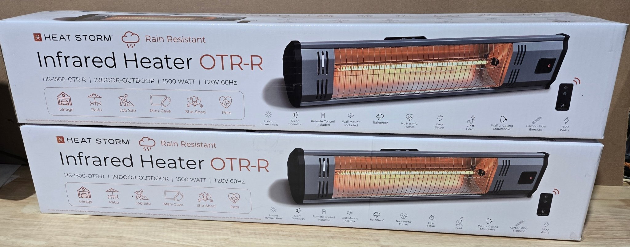 Infrared Heater Ceiling Mounted Space Heater Heat Storm Lot Of 2x