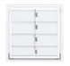 Master Flow Aluminum Automatic Shutter Gable Louver Vent SGM20 19.25 in. x 19.25 in. Square White - resaled - Master Flow - 050206350409