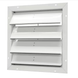Master Flow Aluminum Automatic Shutter Gable Louver Vent SGM20 19.25 in. x 19.25 in. Square White - resaled - Master Flow - 050206350409
