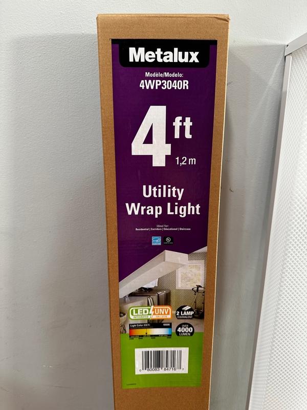 WP 2 ft. 4000K Cool White 120-Volt White Integrated LED Wraparound Light WP 2 ft. 4000K Cool White 120-Volt White Integrated LED Wraparound Light