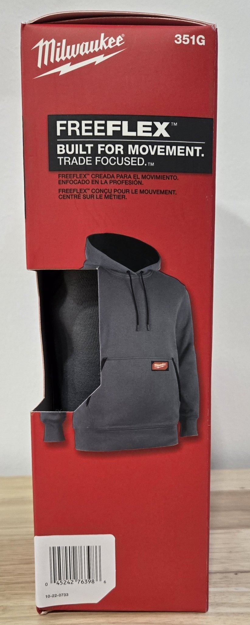 Milwaukee Men's XL X - Large Gray Midweight Cotton/Polyester Long - Sleeve Pullover Hoodie - resaled - Milwaukee - 045242763986