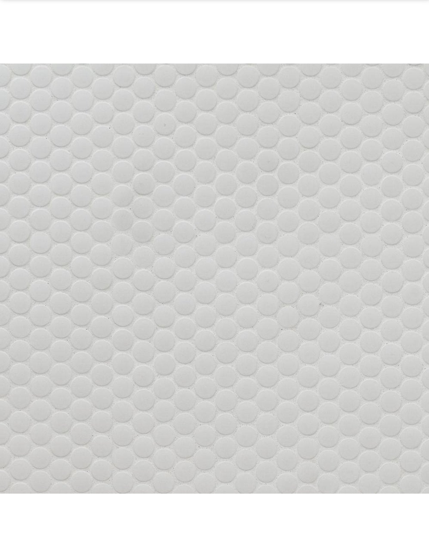 MSI Penny Round Bianco 12 in. x 13 in. x 6 mm Matte Porcelain Mesh-Mounted Mosaic Tile 14.4 sq. ft. case - resaled - Msi - 747583022950