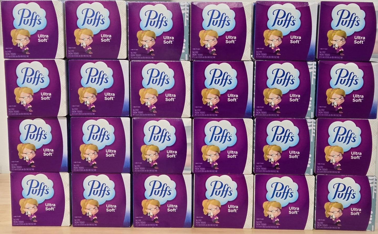Puffs Ultra Soft Facial Tissues Lot 0f 2x Cases 48 Cube Box of 56 2 - Ply PGC35038 - resaled - Puffs - 10037000350382