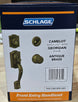 Schlage Camelot Antique Brass Single Cylinder Door Handleset Georgian Knob F60 G CAM 609 GEO - resaled - Schlage - 194555135314