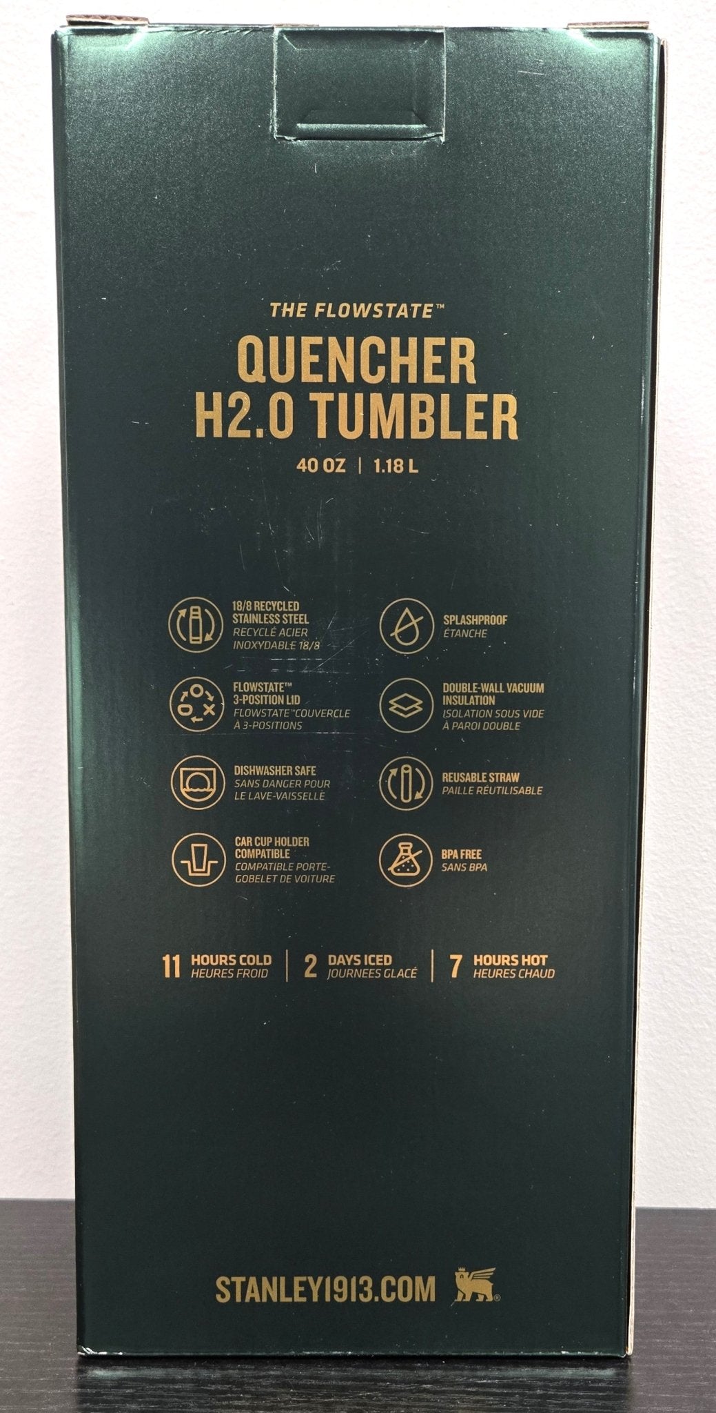 Stanley St. Patrick's Day Shamrock Green Gold Quencher Tumbler 40 OZ H2.0 FlowState - resaled - Stanley - 041604454172