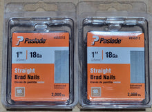 Load image into Gallery viewer, Paslode 1&quot; 18Ga 4000 Straight Finish Brad Nails 650212 Lot of 2x Galvanized 18-Gauge

