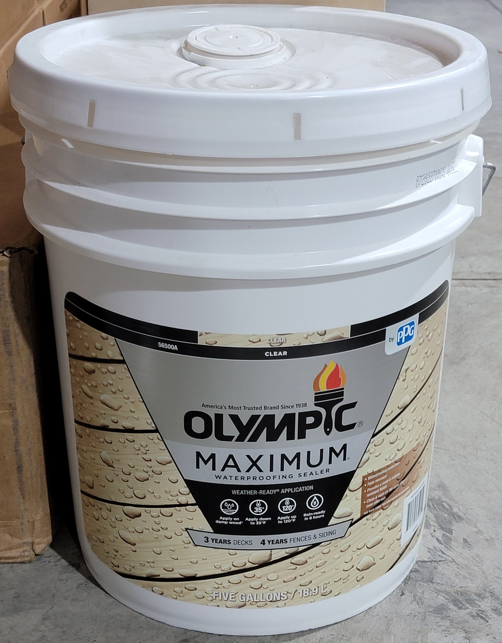 Olympic Maximum 5 Gal. Clear Exterior Waterproofing Sealant Low