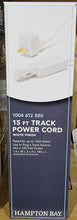 Load image into Gallery viewer, Hampton Bay 1200-Watt 15 ft White Linear Track Power Feed Cord Plug Switch 1004 612 880
