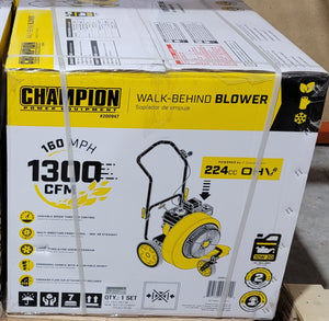 Champion Power Equipment 200947 Walk-Behind Gas Leaf Blower 160 MPH 1300 CFM 224 cc New