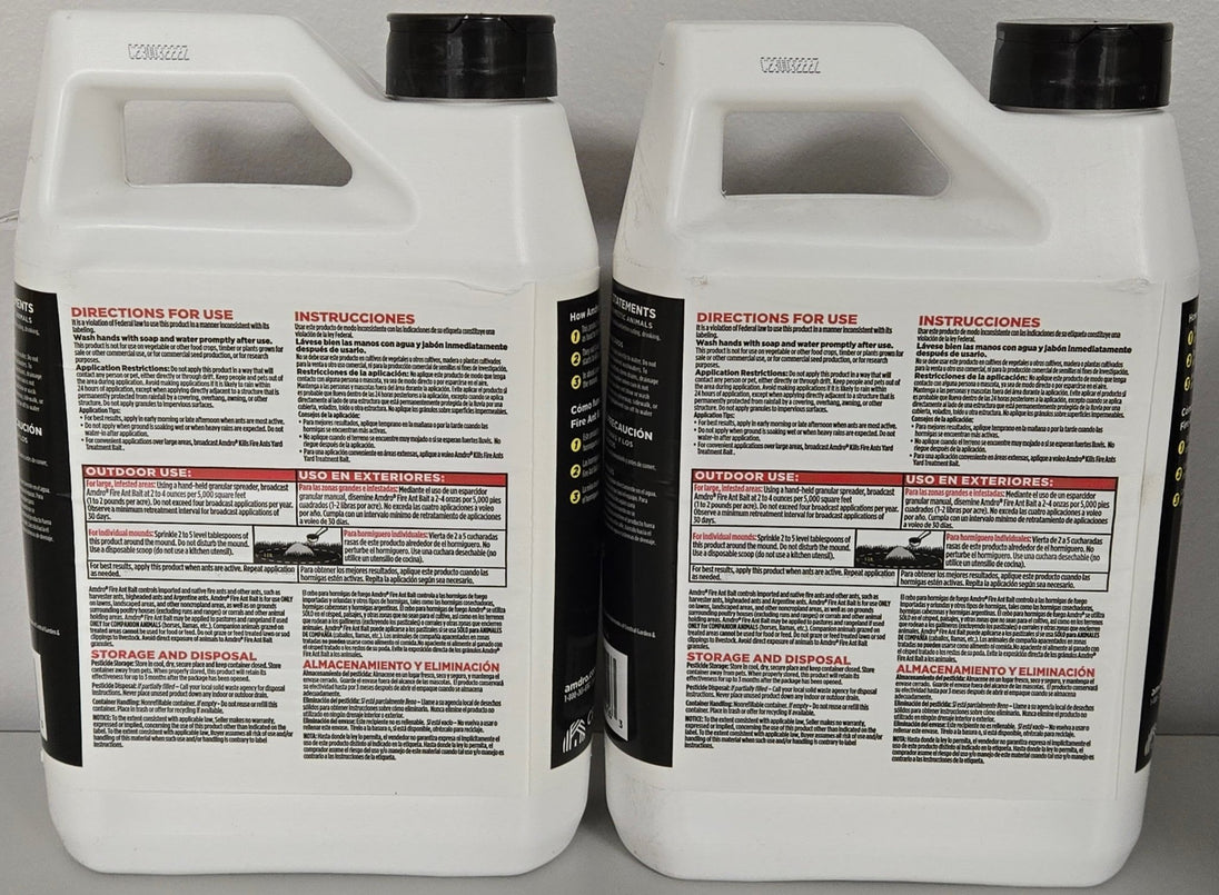 Amdro 1 lb Lot of 2x Outdoor Fire Ant Killer Granule Bait 2,000 sq. ft. Mounds Lawns - resaled - Amdro - 813576004163