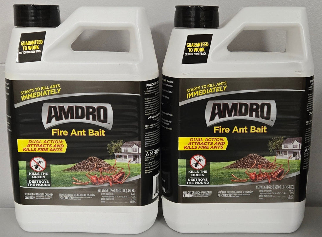 Amdro 1 lb Lot of 2x Outdoor Fire Ant Killer Granule Bait 2,000 sq. ft. Mounds Lawns - resaled - Amdro - 813576004163