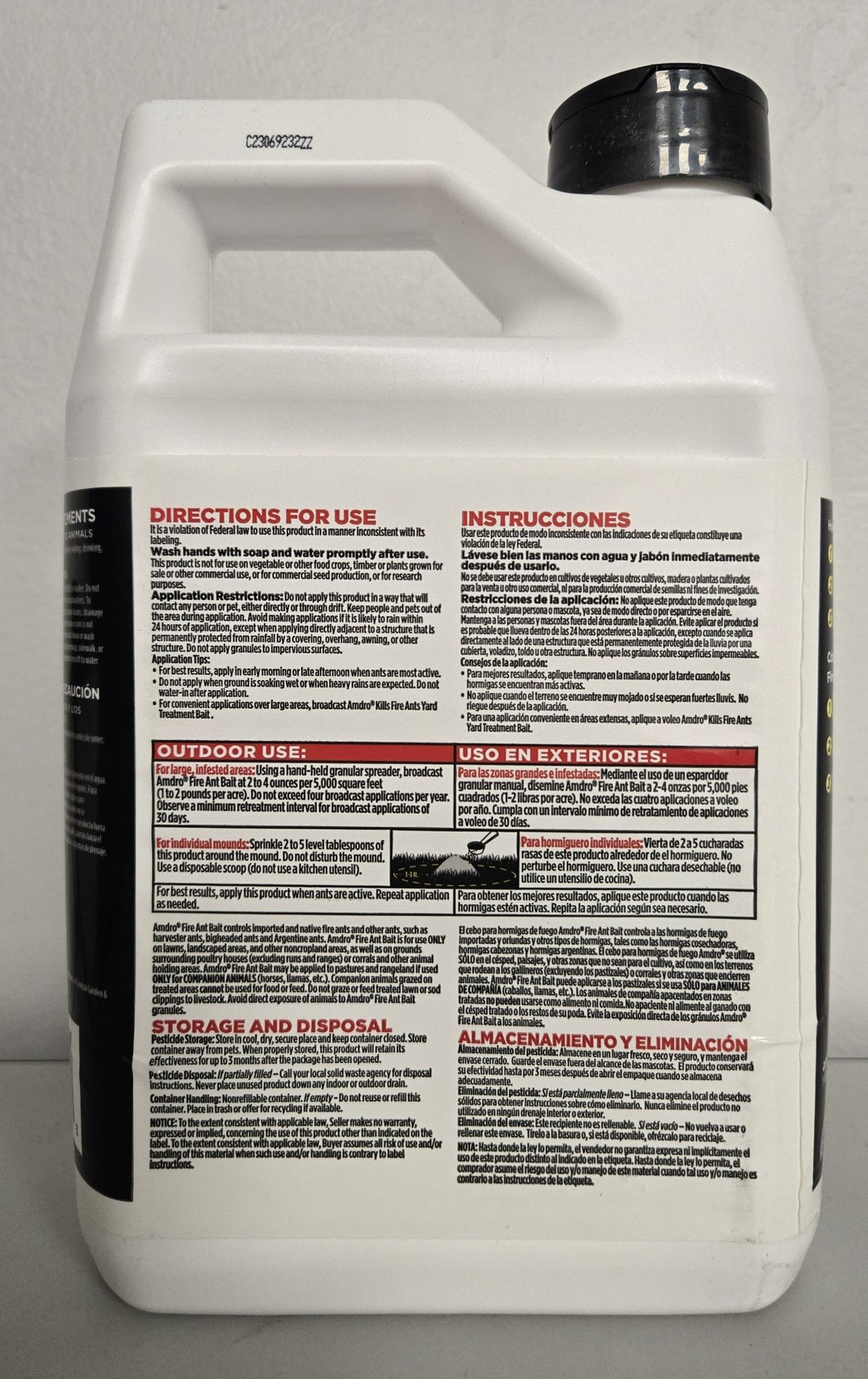 Amdro 1 lb Lot of 2x Outdoor Fire Ant Killer Granule Bait 2,000 sq. ft. Mounds Lawns - resaled - Amdro - 813576004163