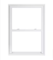 American Craftsman 50 Series Low-E Argon Glass Single Hung Vinyl Window 36 in x 52 in White W Screen - resaled - American Craftsman - 716467961159