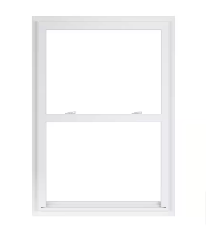 American Craftsman 50 Series Low-E Argon Glass Single Hung Vinyl Window 36 in x 52 in White W Screen - resaled - American Craftsman - 716467961159