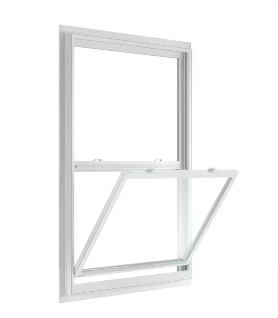 American Craftsman 50 Series Low-E Argon Glass Single Hung Vinyl Window 36 in x 52 in White W Screen - resaled - American Craftsman - 716467961159