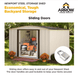Arrow Newport 10 ft. x 12 ft. Galvanized Metal Shed Sliding Lockable Doors 2 - Tone Eggshell Coffee - resaled - Arrow - 026862106841