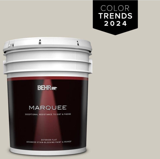 Behr Marquee 5 gal. Designer Collection #DC - 007 Tranquil Gray Flat Exterior Paint & Primer - resaled - resaled - 678885093280