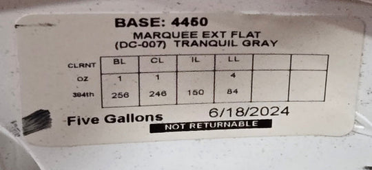 Behr Marquee 5 gal. Designer Collection #DC - 007 Tranquil Gray Flat Exterior Paint & Primer - resaled - resaled - 678885093280