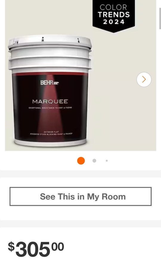 Behr Marquee 5 gal Weathered White Flat Exterior Paint & Primer Decorators Collection #HDC - NT - 21 Gallon Bucket - resaled - Behr - 0678885172091