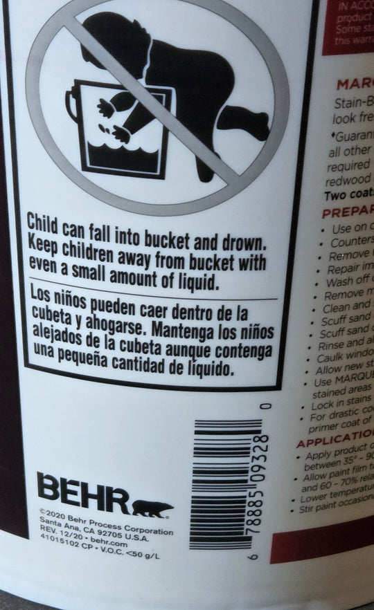 Behr Marquee 5 gal Weathered White Flat Exterior Paint & Primer Decorators Collection #HDC - NT - 21 Gallon Bucket - resaled - Behr - 0678885172091