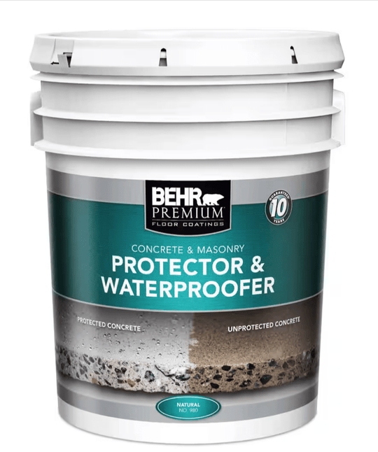 Behr Premium 5 gal. Natural Protector Waterproofer Masonry Concrete Patio Driveway Gallon - resaled - Behr - 082474980057