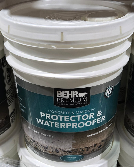 Behr Premium 5 gal. Natural Protector Waterproofer Masonry Concrete Patio Driveway Gallon - resaled - Behr - 082474980057