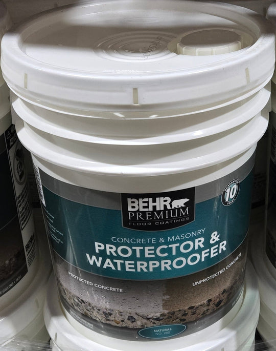Behr Premium 5 gal. Natural Protector Waterproofer Masonry Concrete Patio Driveway Gallon - resaled - Behr - 082474980057