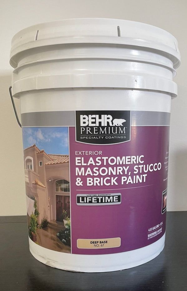 Behr Premium Elastomeric Paint Calligraphy 5 Gallon Bucket Masonry Stucco Brick Foundation Basement - resaled - Behr - 678885069872