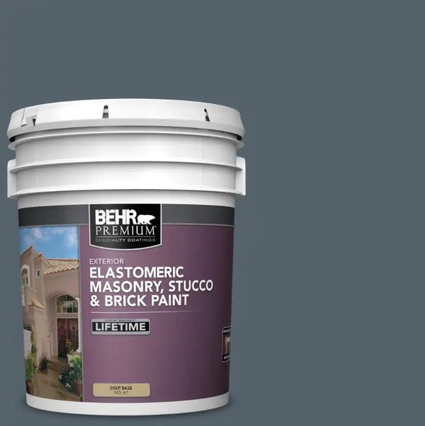 Behr Premium Elastomeric Paint Calligraphy 5 Gallon Bucket Masonry Stucco Brick Foundation Basement - resaled - Behr - 678885069872