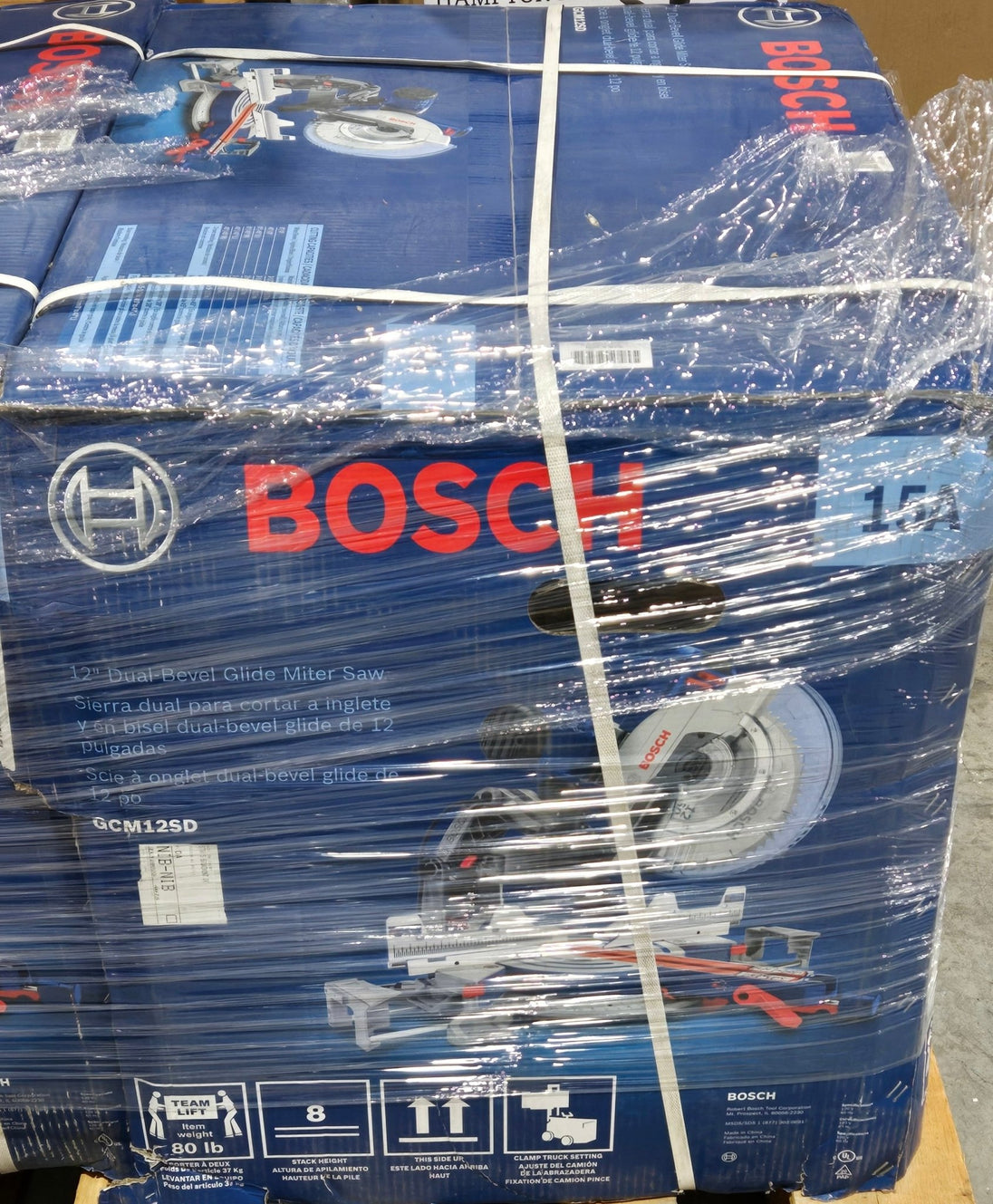 Bosch 15 Amp 12 in. Corded Dual - Bevel Sliding Glide Miter Saw 60 Tooth Blade - resaled - Bosch - 000346393941