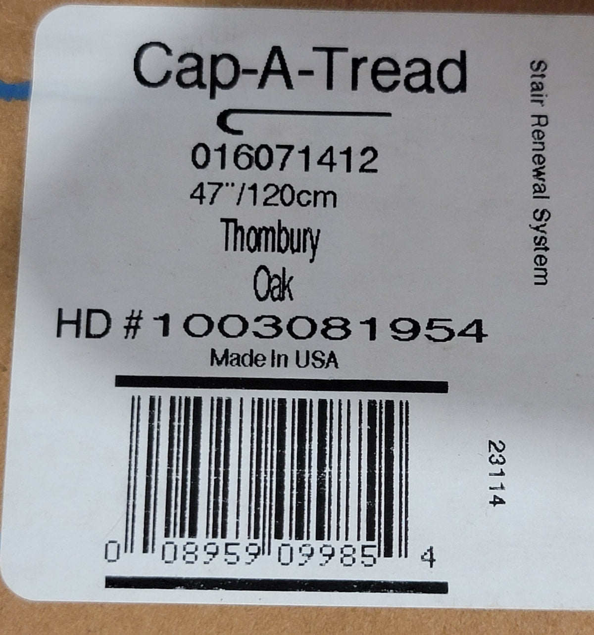 Cap A Tread Stair Tread Cover Thornbury Oak 47 in Dark Brown Renewal S