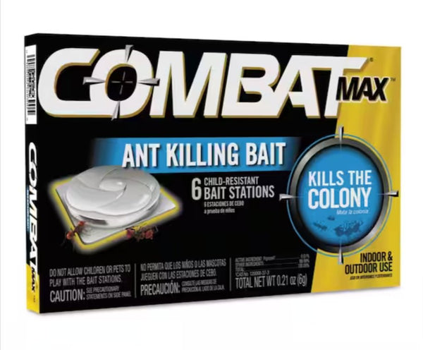 Combat Max Source Kill Ant Killing Bait Indoor Outdoor Lot of 12 - 6 Station Pack =72 Total Trap - resaled - Combat - 023400559015