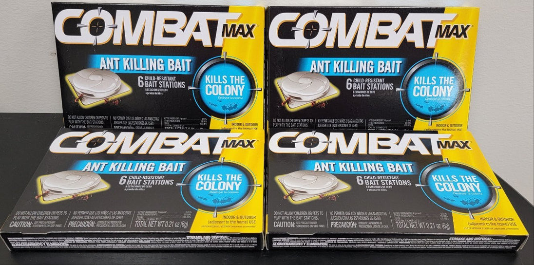 Combat Max Source Kill Ant Killing Bait Indoor Outdoor Lot of 12 - 6 Station Pack =72 Total Trap - resaled - Combat - 023400559015
