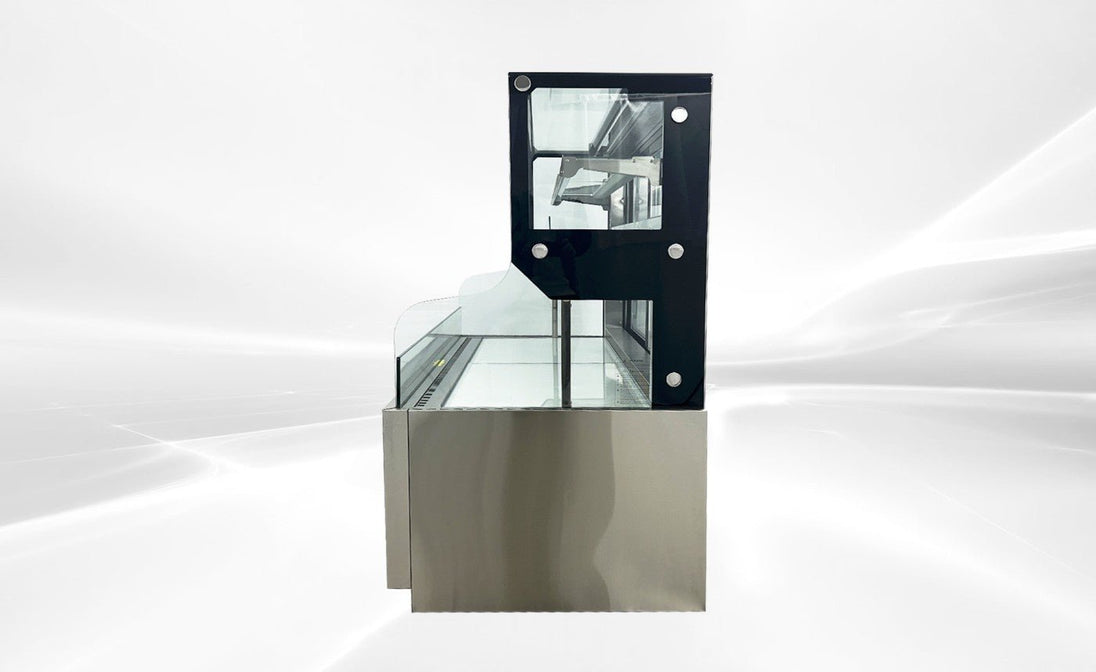 Commercial Open Air Sandwich Refrigerated Merchandiser NSF 59 in. 18.9 cu. ft. EC536C Black - resaled - Elite Kitchen Supply - 764749171567