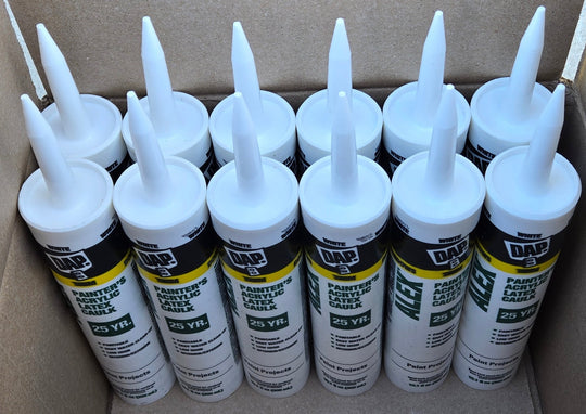 DAP Alex 12 Pack Painter's Acrylic Latex Caulk White 25yr 10.1 oz Tube All-Purpose - resaled - DAP - 070798180659