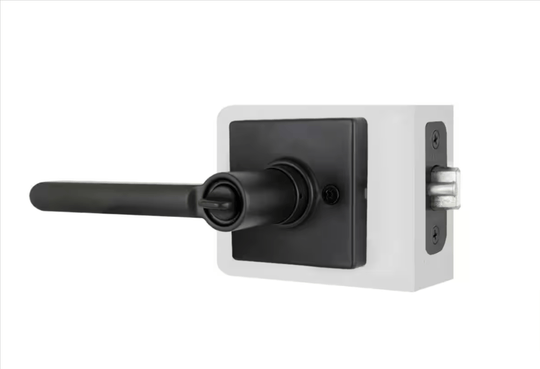 Defiant Tonebridge Matte Black Keyed Entry Door Lever Square Rose 32LS3X900A - resaled - Defiant - 050134008403