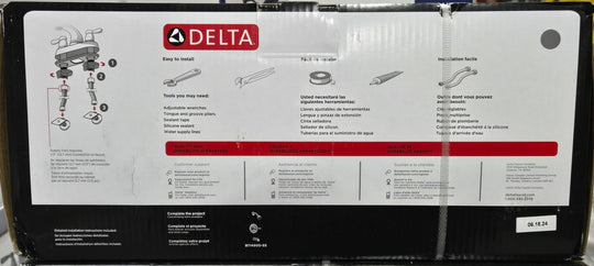 Delta 2 pack Foundations 4 in. Centerset 2 - Handle Bathroom Faucet Brushed Nickel B2511LF - SSPPU - ECO2 - resaled - American Standard - 195205035527